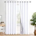 Total Blackout Curtains 84 in Long - Double Layer Full Room Darkening