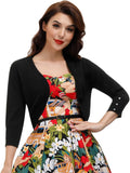 Belle Poque Womens 3/4 Sleeve Bolero Shrug Cropped (Style DDDG)