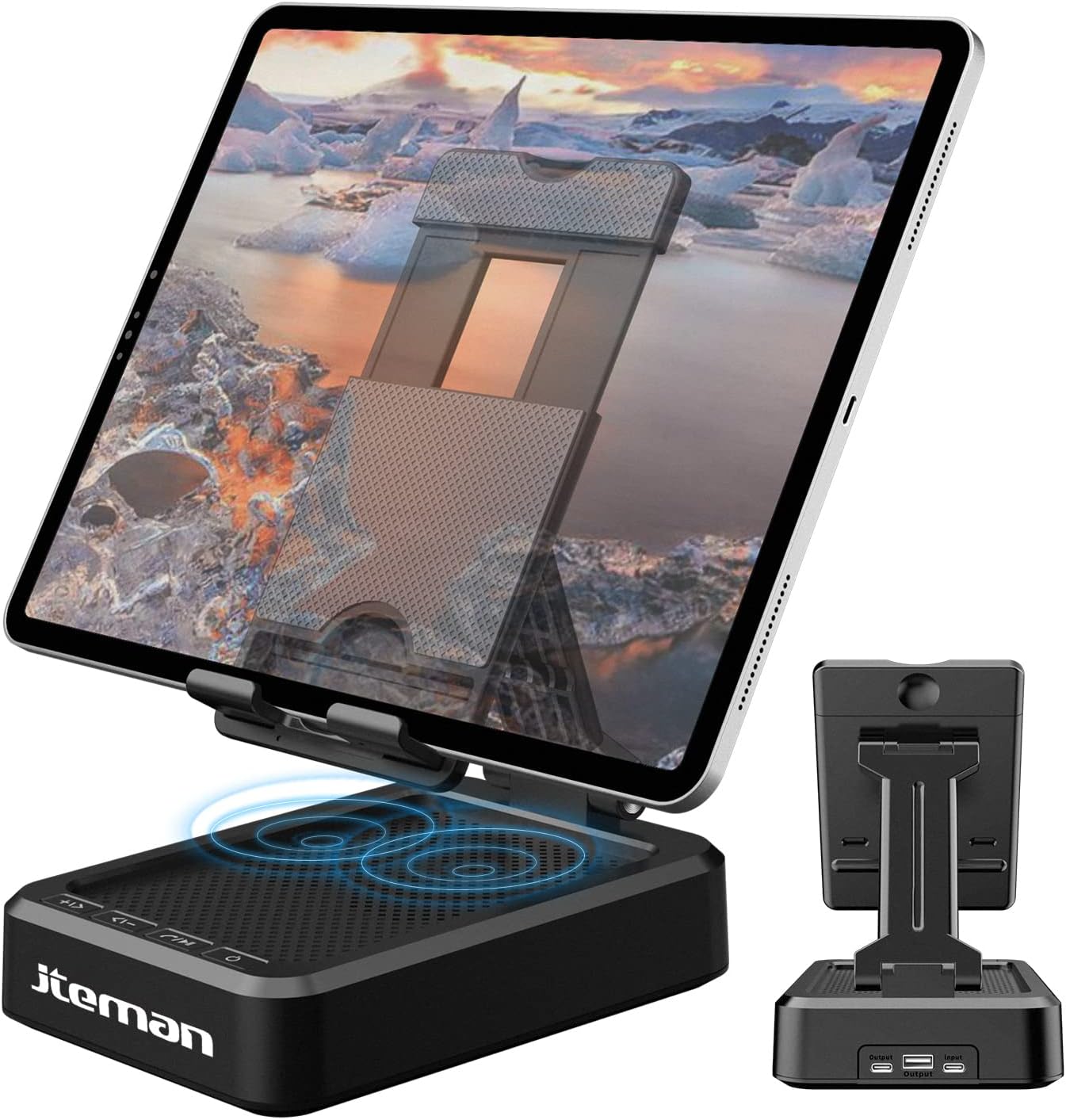 JTEMAN Bluetooth Tablet Stand - Dual Functionality