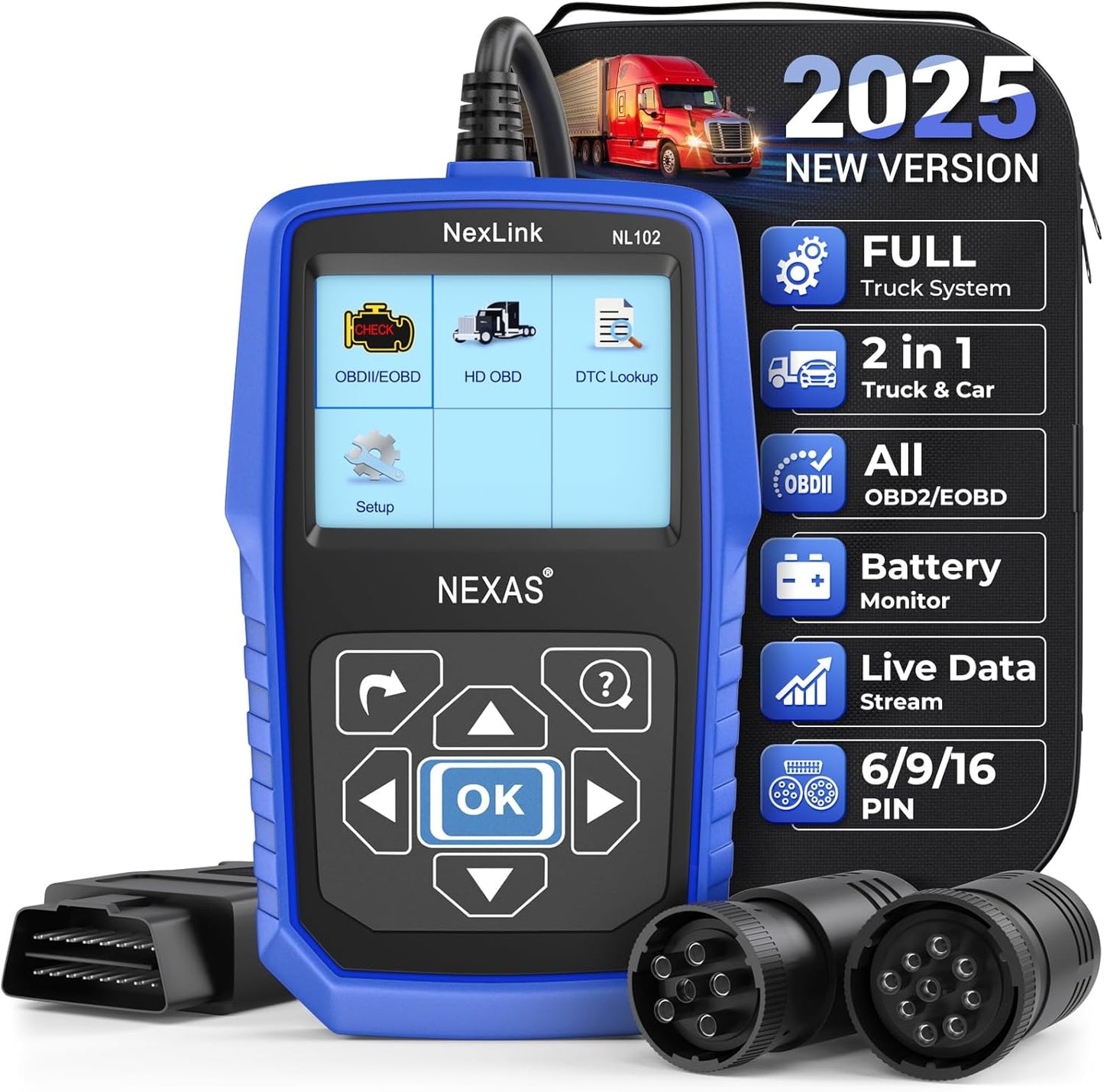 NEXAS NL102 Heavy Duty Truck Scanner for Full System Diagnostics