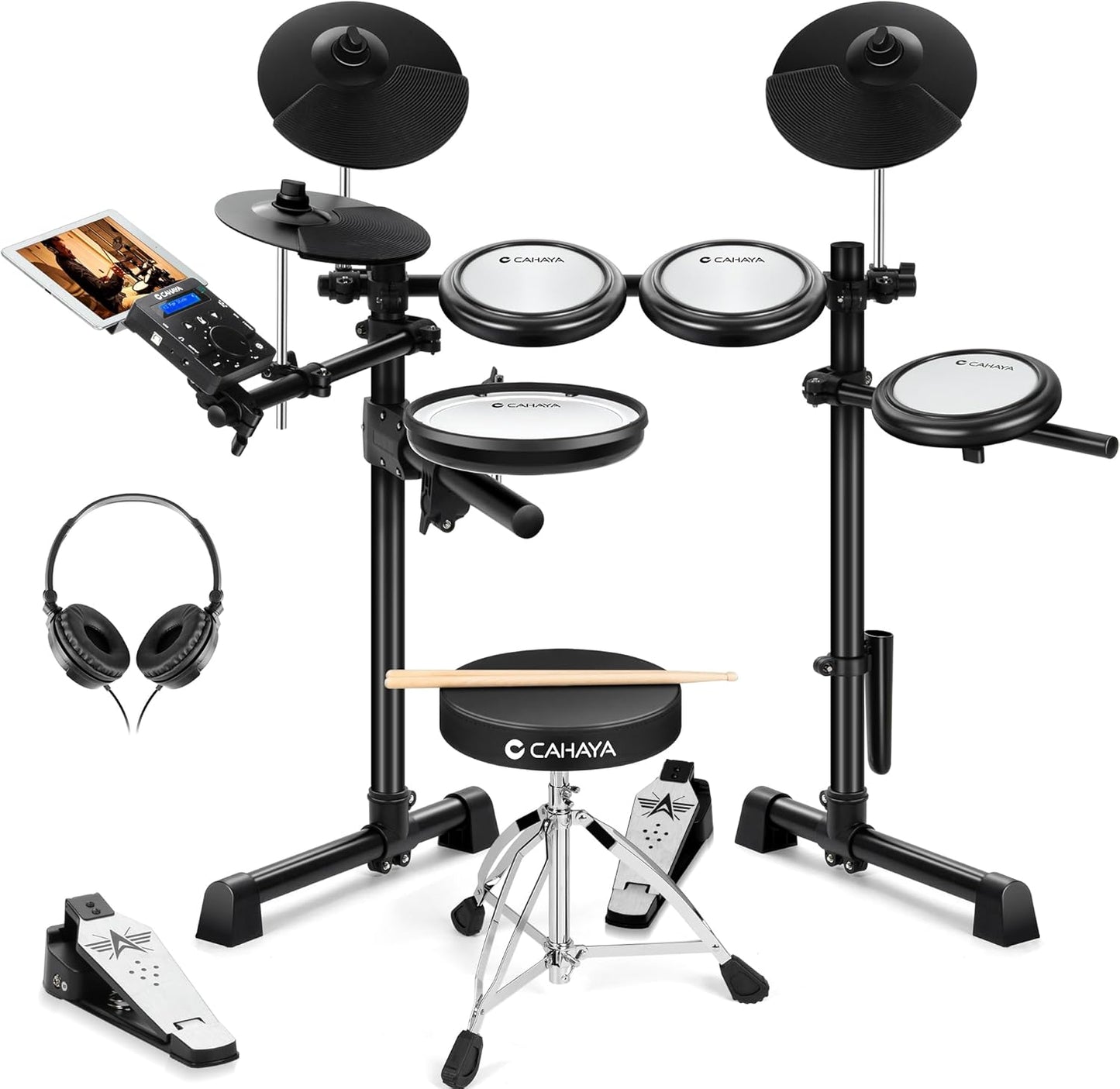 CAHAYA Electric Drum Set for Beginners - Perfect Xmas Gift