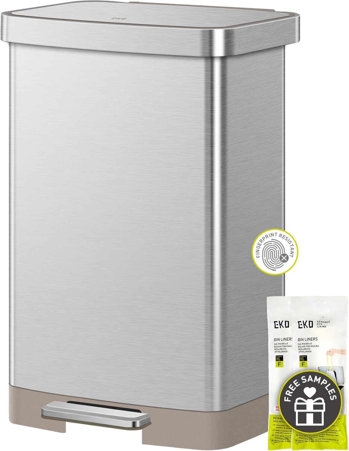 EKO Hudson Matte Stainless 50 Liter Step Trash Can Review