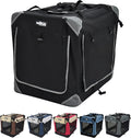 30in Folding Soft Dog Crate with 4 Doors and Curtains - Spacious