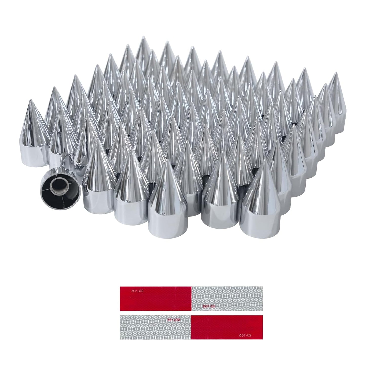 60Pcs Semi Trucks Spike Lug Nuts Covers for 32/33mm Wheels