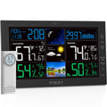 Weather Station Wireless Indoor Outdoor Thermometer Black - Large VA