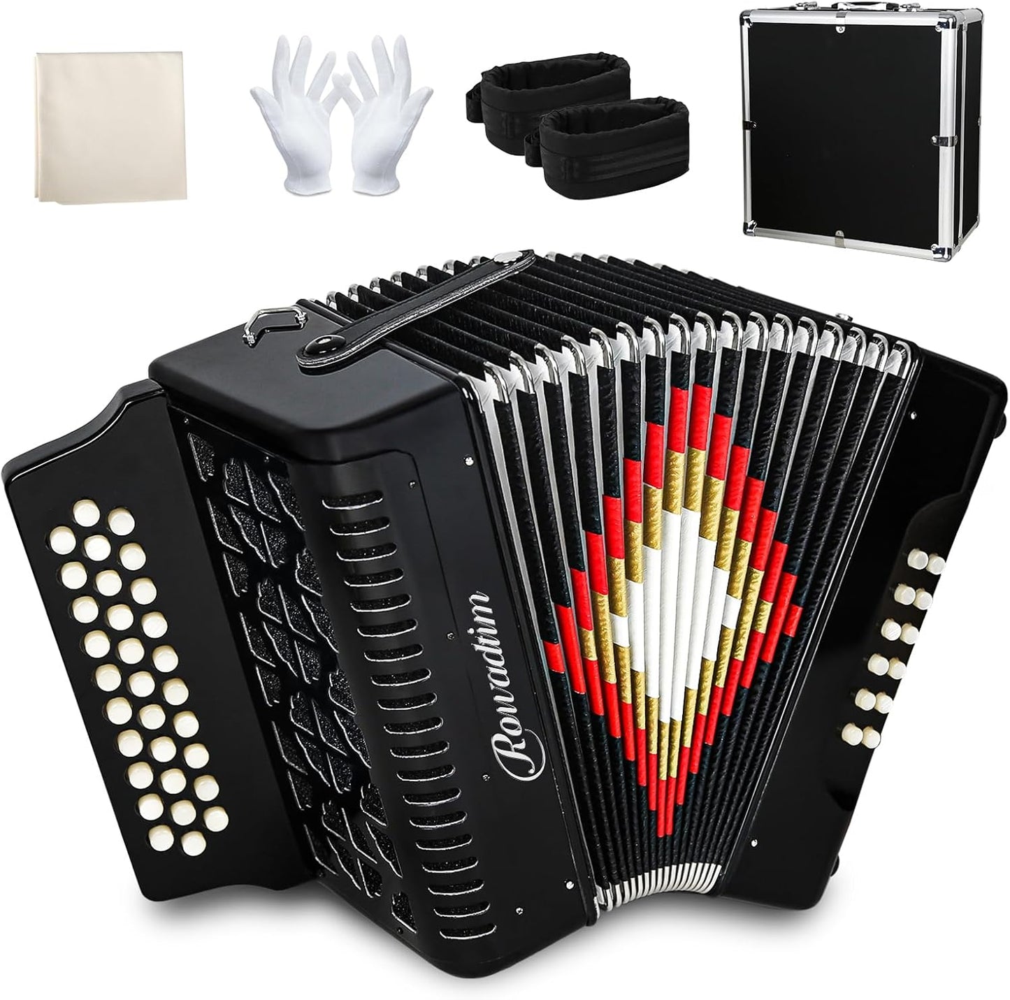 Professional Diatonic Accordion - 31 Keys, 12 Bass, Premium Sound