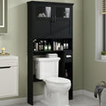 Over The Toilet Storage Cabinet - Space-Saving Black Bathroom Shelf