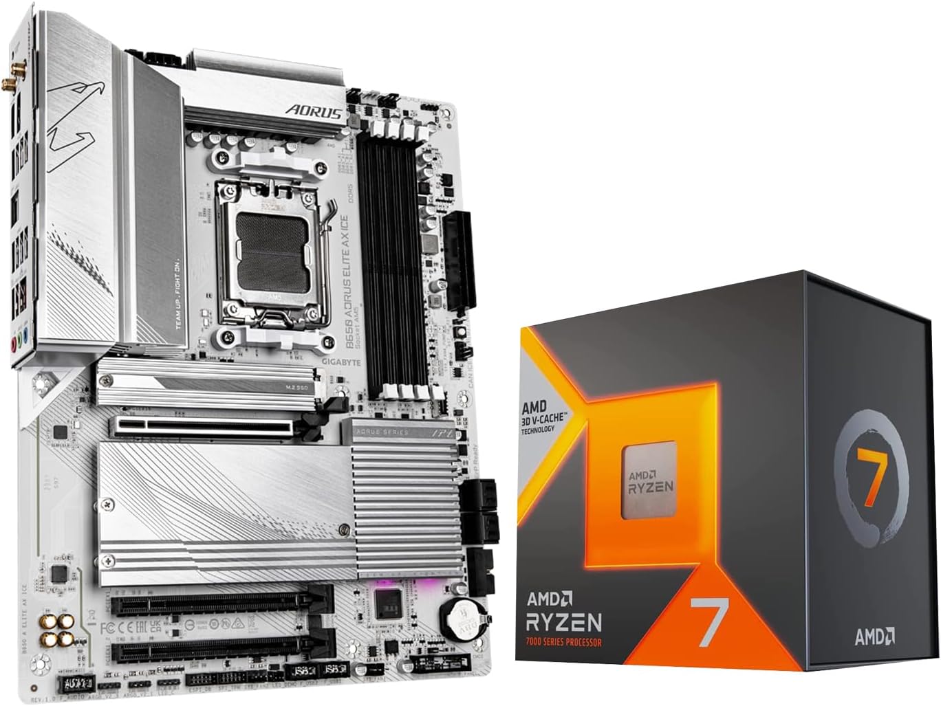 Micro Center AMD Ryzen 7 7800X3D CPU with GIGABYTE B650 Motherboard