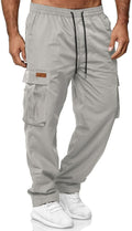 Men's Casual Cargo Sweatpants with Drawstring Waist - Comfortable