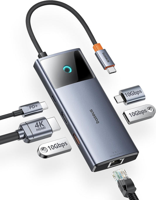 Baseus 10Gbps USB C Hub with 4K HDMI and Gigabit Ethernet