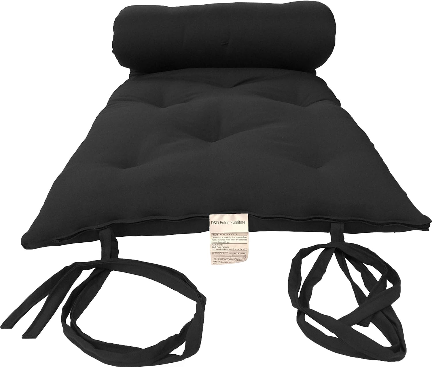 Japanese/Thai Style Black Floor Futon - Yoga & Meditation Mats