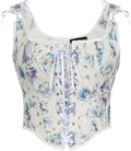 Stylish Floral Corset Tops for Women with Lace Up Detail by Scarlet