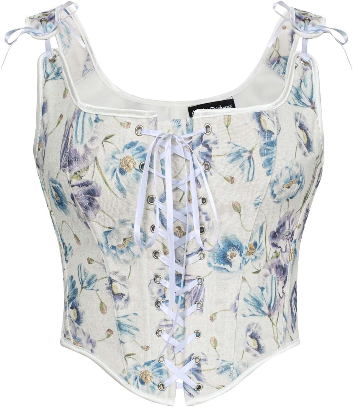 Renaissance Lace Up Floral Corset Tops for Women by Scarlet Darkness