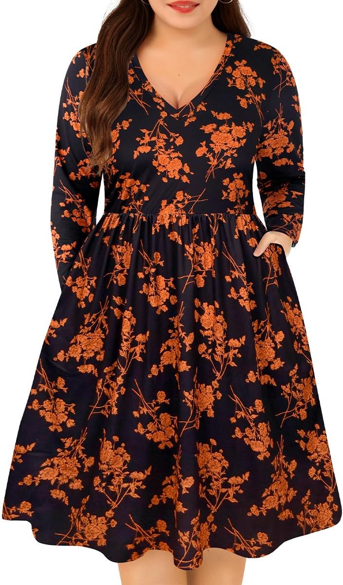 RITERA Plus Size Dresses for Curvy Women with Pockets XL-5XL