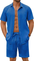 COOFANDY Mens Beach Outfits 2 Piece Set - Lightweight Summer