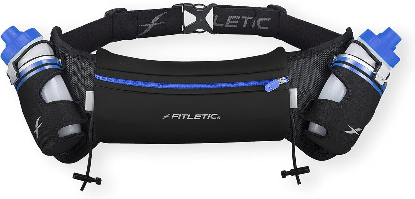 Fitletic Hydration Running Belt with Water Bottles for Runners