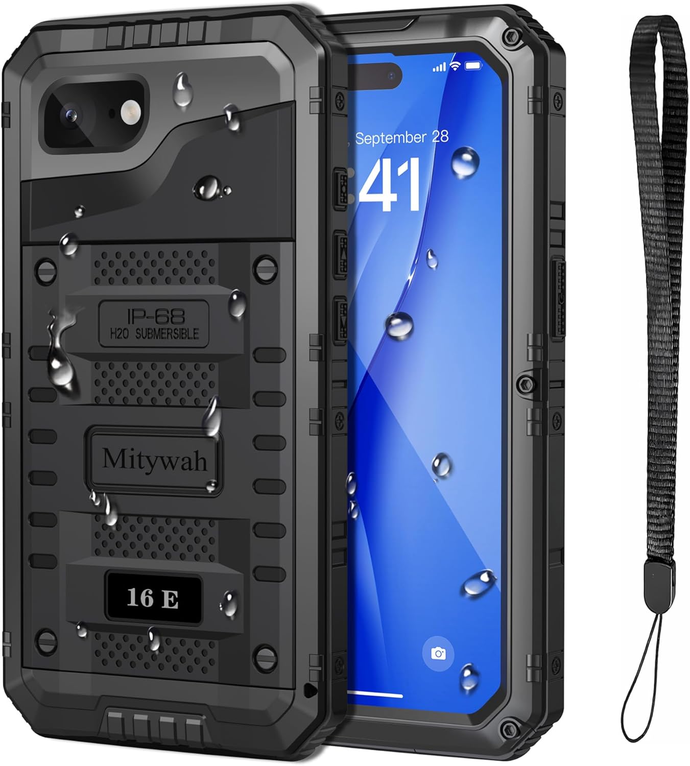Mitywah Waterproof Case for iPhone 16e - Shockproof & Durable