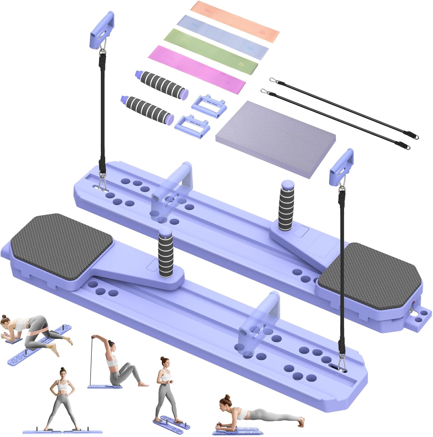 Pilates Board for Home Workout - 12 in 1 Multi-Purpose Machine
