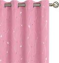 Pink Blackout Curtains 72 in Length 2 Panels Set - Insulated Light