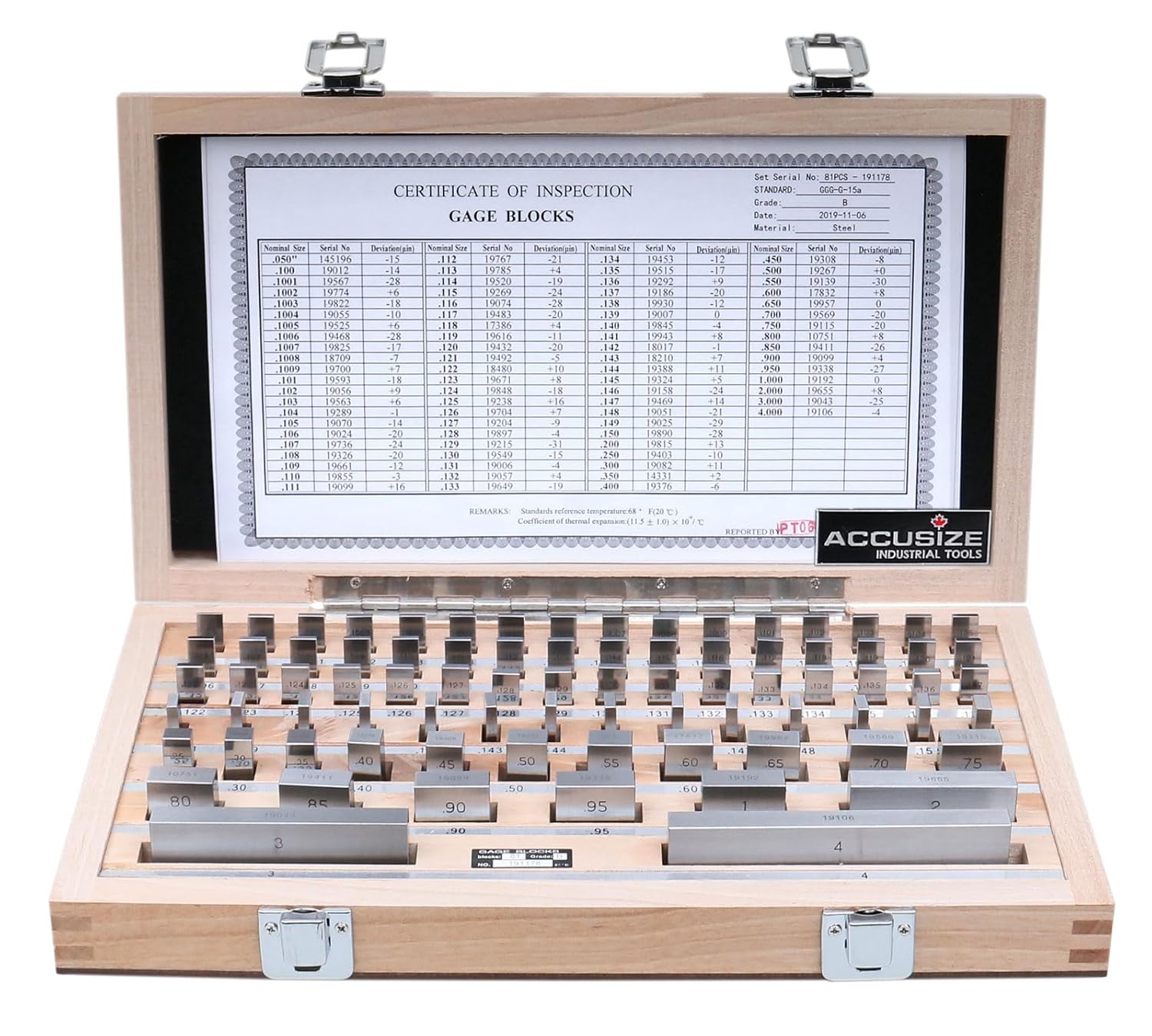 Precision 81-Piece Steel Gauge Block Set for Accurate Measurements