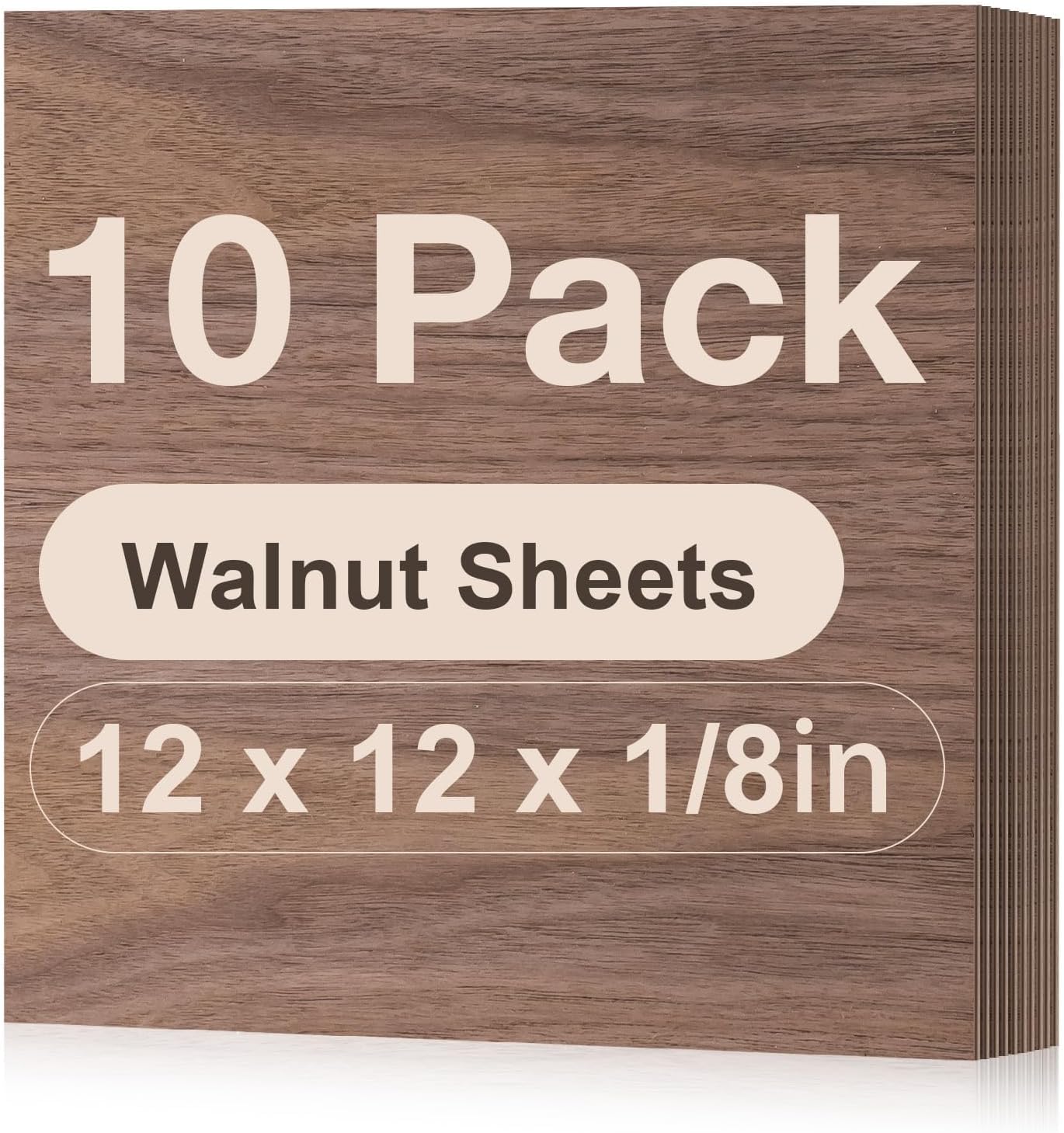 ROBOTIME 10-Pack Walnut Plywood for Laser Cutting Projects