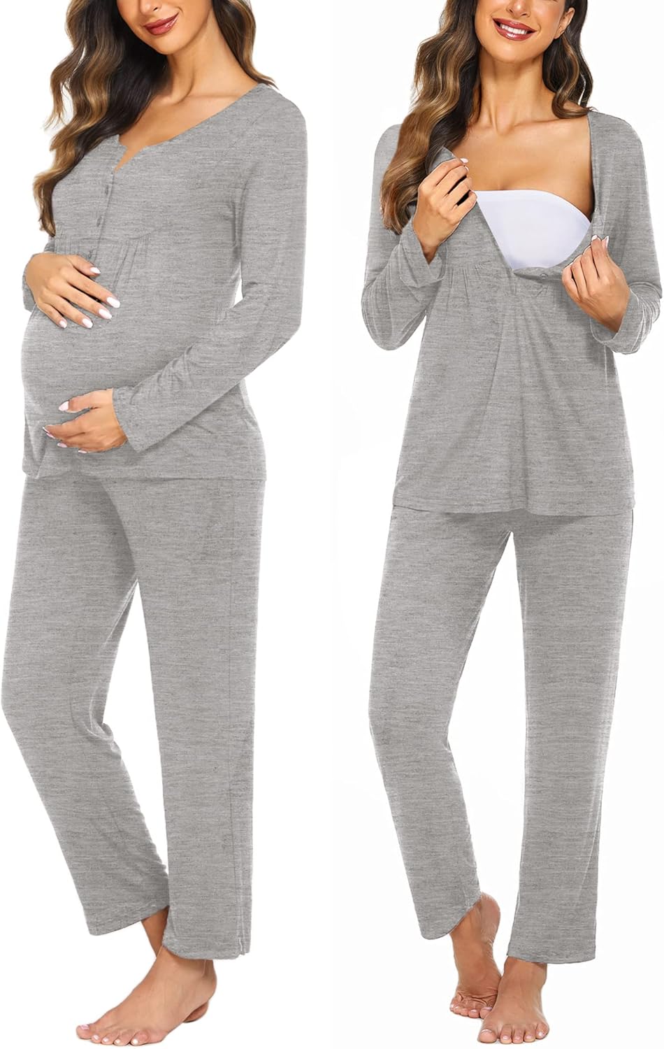 Ekouaer Maternity Nursing Pajama Sets for Comfort and Style