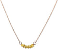 Jewelry Birthstone Bar Necklace - Personalized Citrine Rose Gold