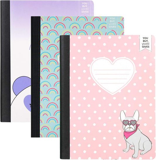 Yoobi 1 Subject Cute Composition Notebooks Set