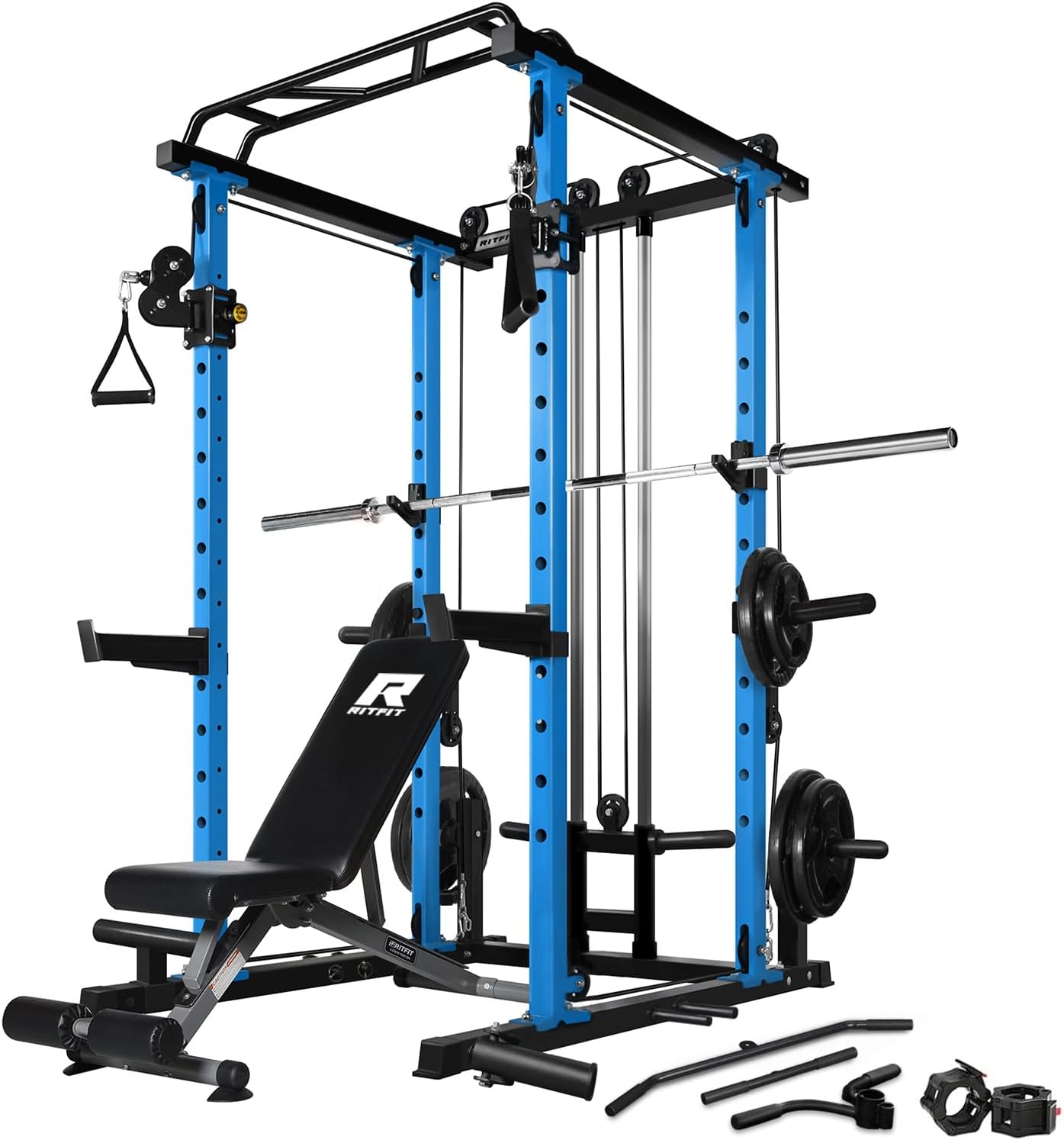 RitFit Power Cage: 1000LB Squat Rack with Training Attachments