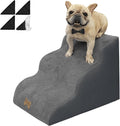 3-Step Dog Stairs for High Beds & Couches - Non-Slip Grey