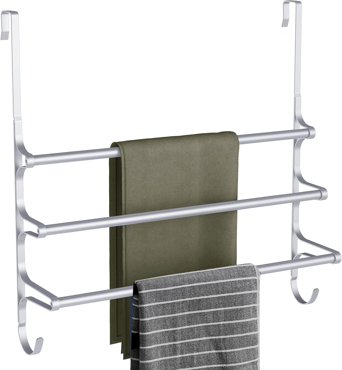 Over The Door Towel Rack for Bathroom with Triple Hooks