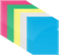 Poly Project Pockets 50 Pack - Assorted Translucent Letter Folders