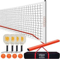 Portable Pickleball Net Set with 4 Paddles and Balls - Regulation Size