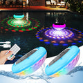 Solar Floating Pool Lights USB Rechargeable 2-Pack - Bright RGB Glow