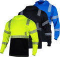 Hi Vis Long Sleeve Safety Shirt with Hood - ANSI Class 3