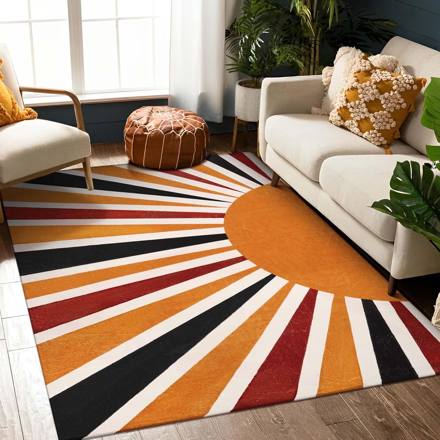 Lahome Boho Machine Washable Living Room Rugs for Kids Nursery