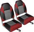 Elite Low/High Back Folding Fishing Boat Seat Pair - Comfort Focus