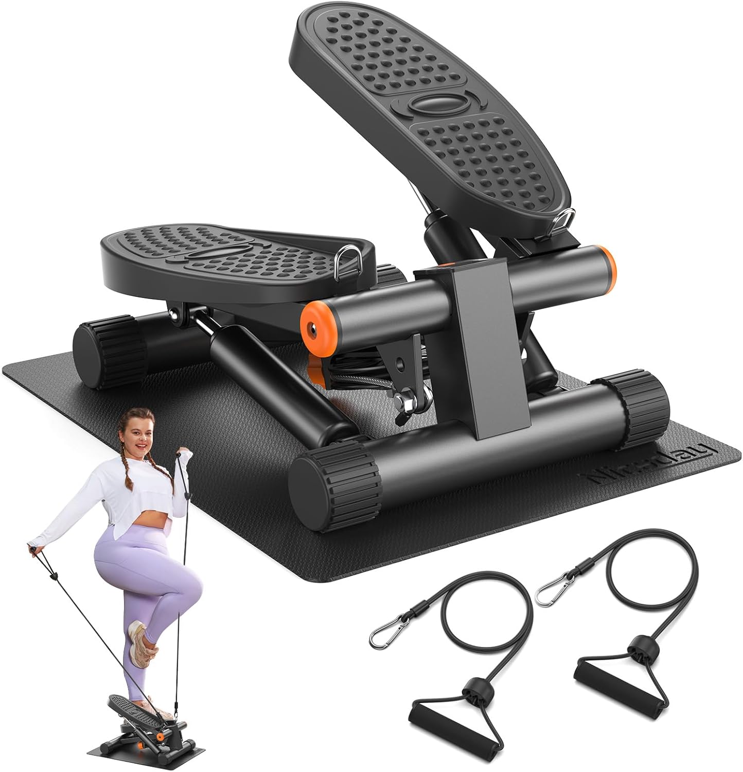 Niceday Steppers for Exercise with Resistance Bands and LCD Monitor