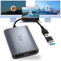 USB C to Dual HDMI Adapter for 1080P Multi-Monitor Setup