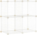4 Cube Wire Storage Organizer 14x14x14 in - Stackable Closet Shelf