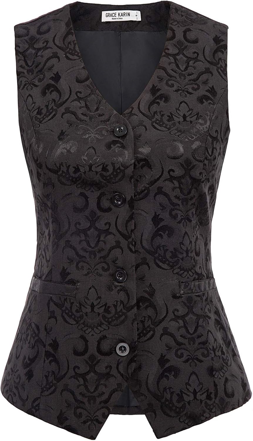 Vintage Steampunk Dress Jacquard Jacket for Women by GRACE KARIN