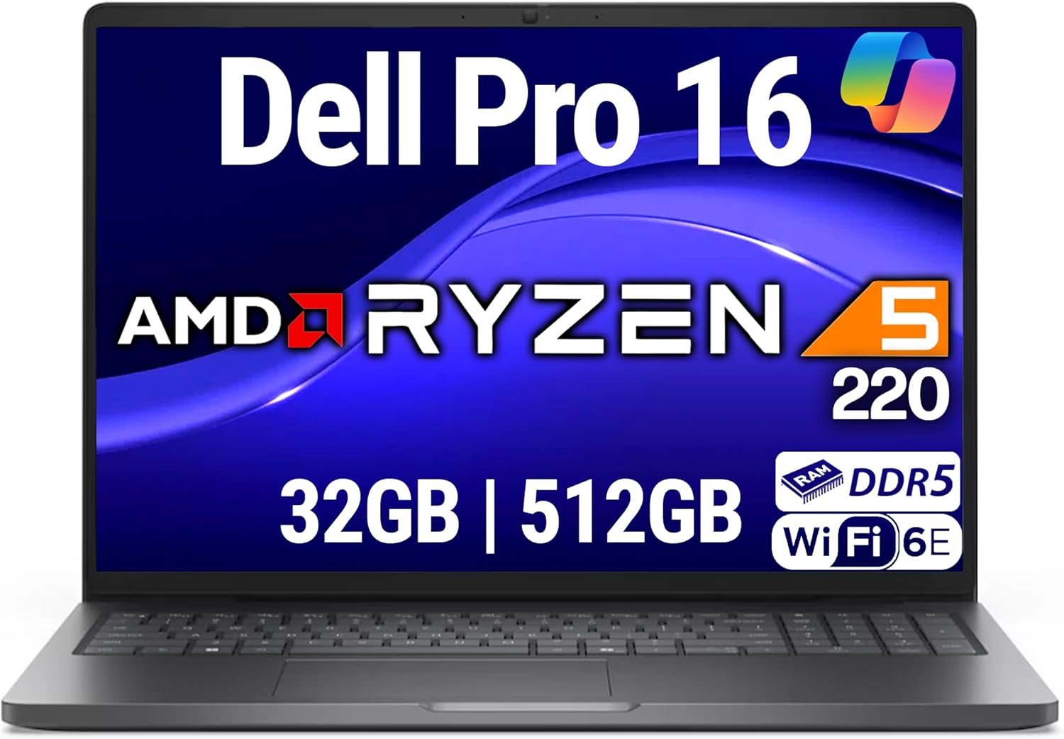 Dell Pro 16 FHD+ Business Laptop with AMD Ryzen 5 and 32GB RAM