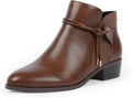 Ankle Boots Low Heel Round Toe Chunky Short Booties - Easy Walk