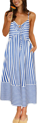 Trendy Striped Maxi Dresses for Women - Fashionme Summer Style