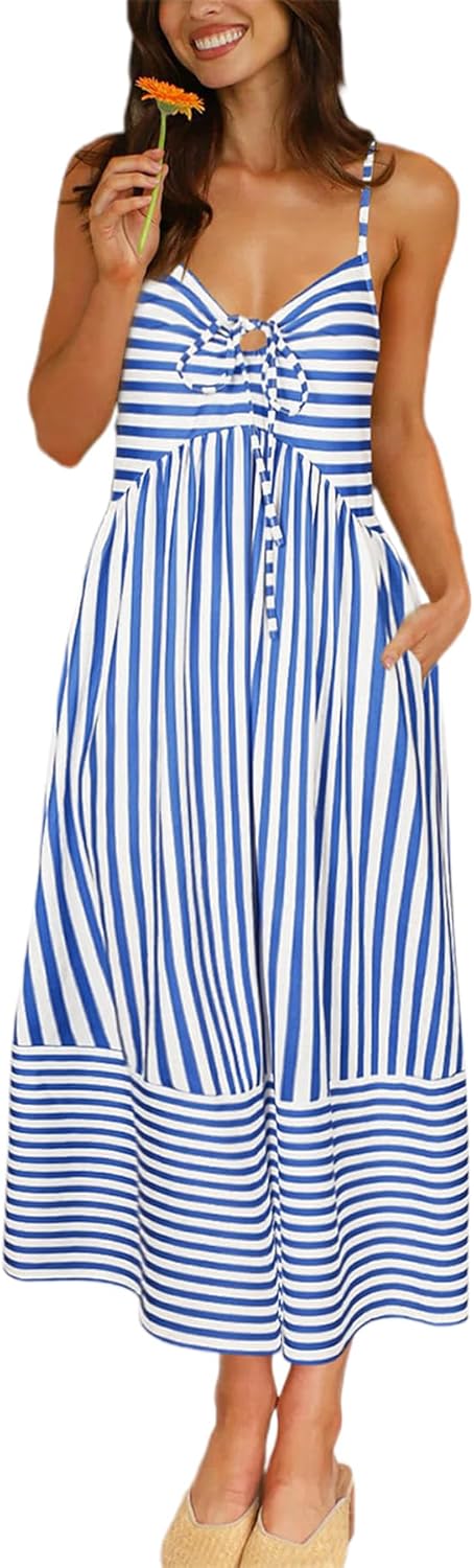 Trendy Striped Maxi Dresses for Women - Fashionme Summer Style