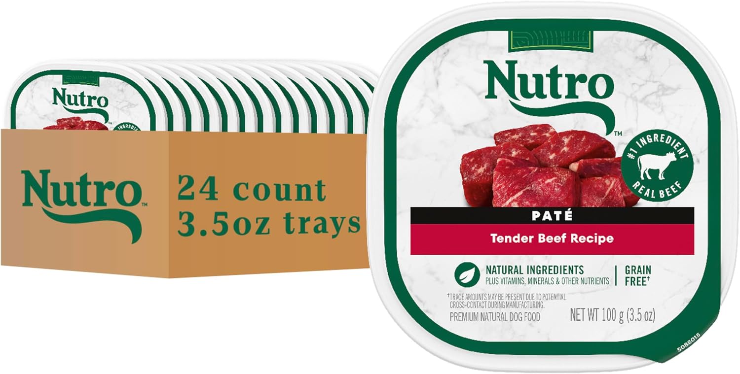 Nutro Natural Grain Free Wet Dog Food Pate Tender Beef Recipe