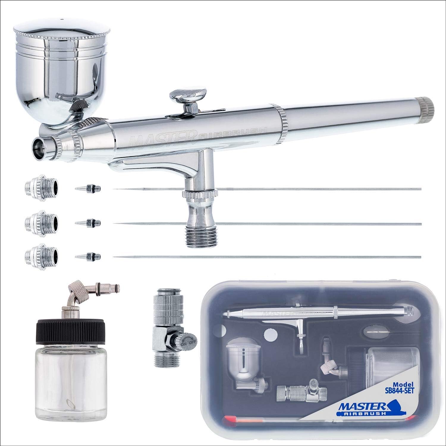 Precision Pro Airbrush Set - 3 Nozzle Kits