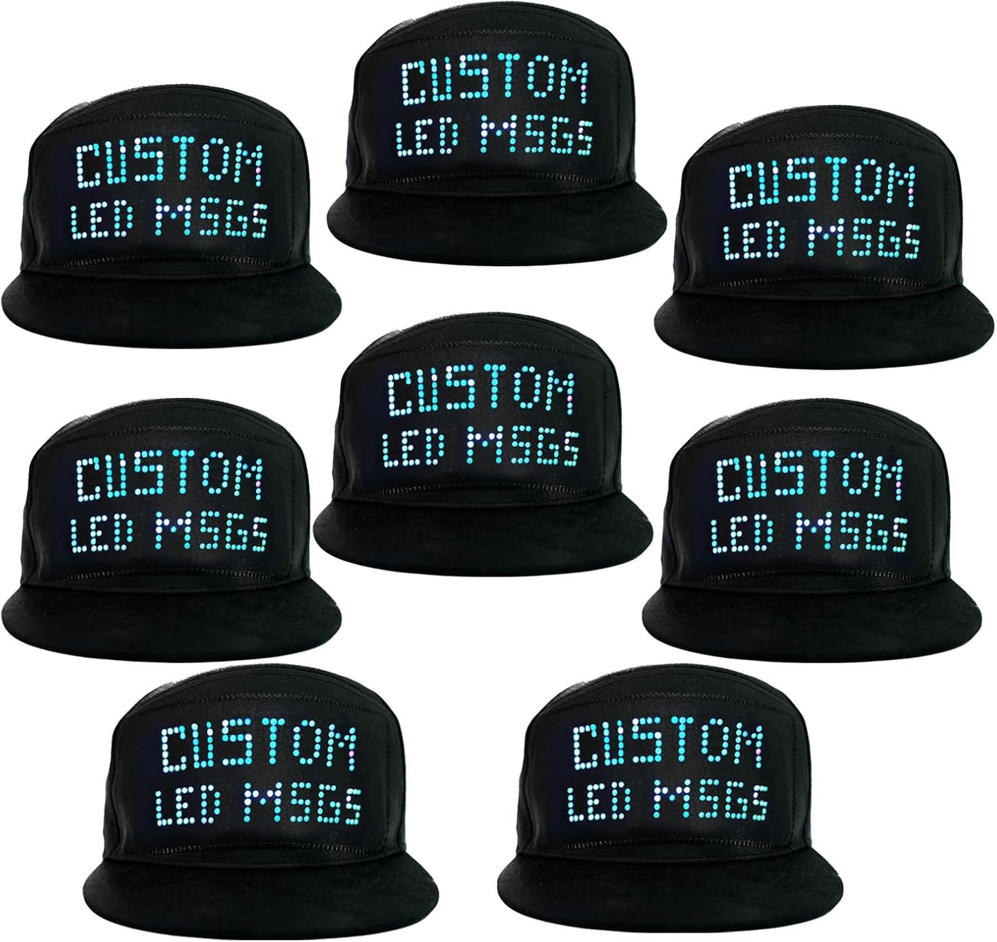 LED Display Baseball Cap with Bluetooth for Personalized Messages