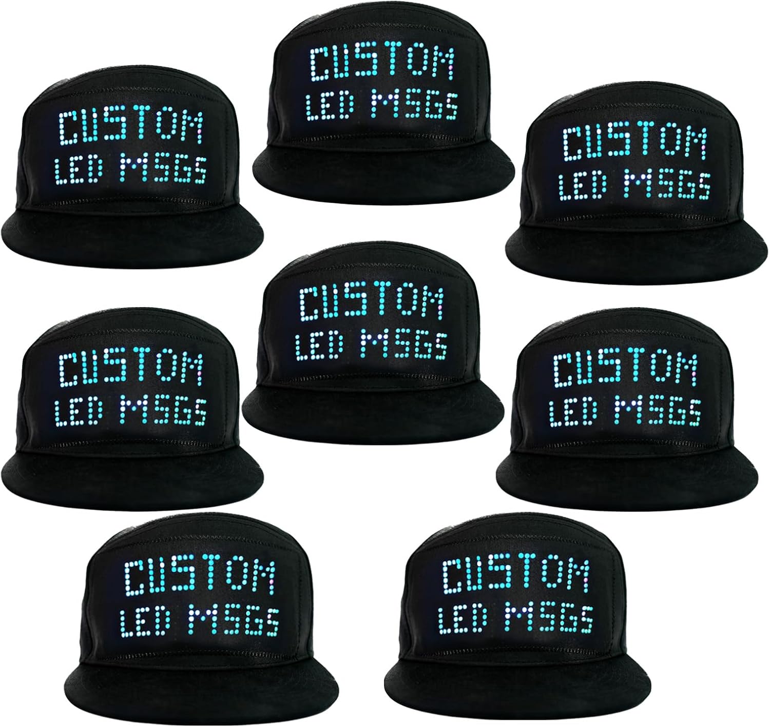 LED Display Baseball Cap with Bluetooth for Personalized Messages