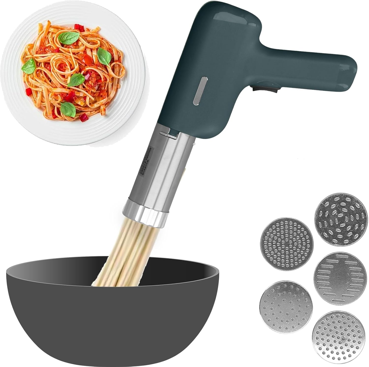 Cordless Electric Pasta Maker - Effortless Noodle Creation by Yunir